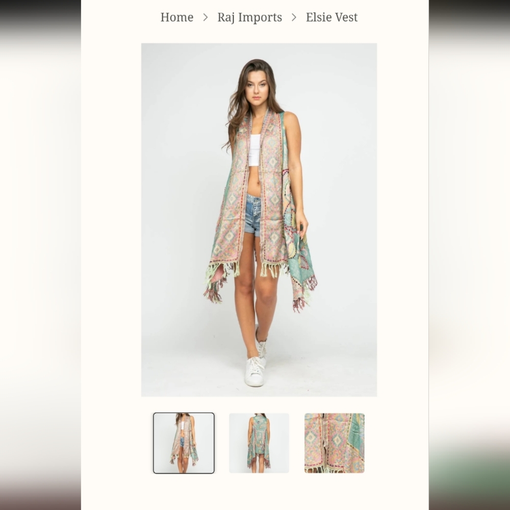 Raj imports - Bohemian Multicolor Fringe Vest